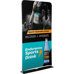 Double Sided Fabric Tube System Display - 1.2m Branded Angle